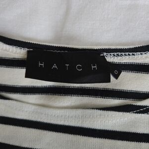 Hatch Classic Black and Cream Striped Marernity Top